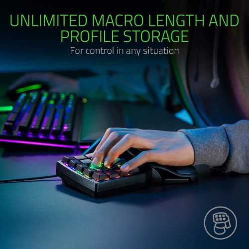 Tartarus Pro One-Handed Gaming Keyboard with Analog-Optical Key Switches and Customizable Features | TekChoice Electronics