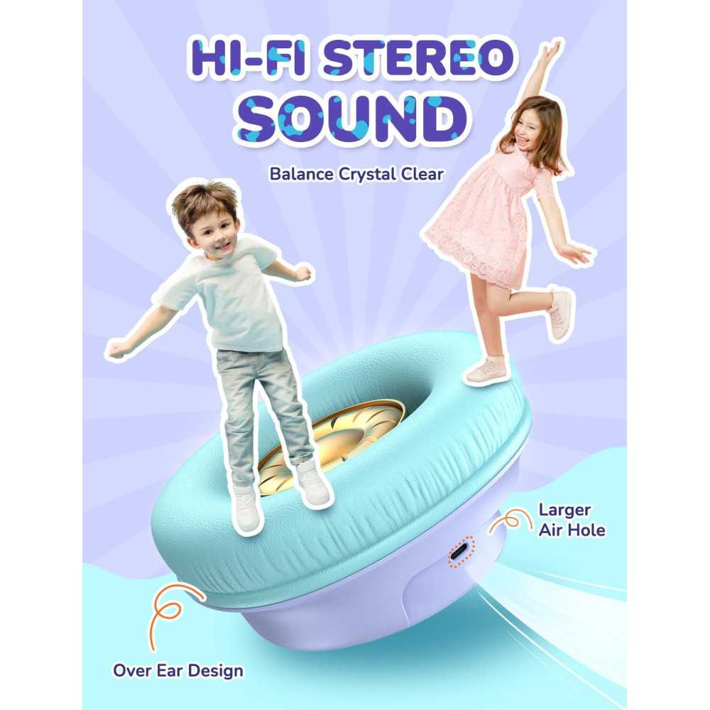 Glow-Go Kids Bluetooth Headphones - Long-lasting Battery, Safe Volume Levels, and Fast Charging | TekChoice Electronics