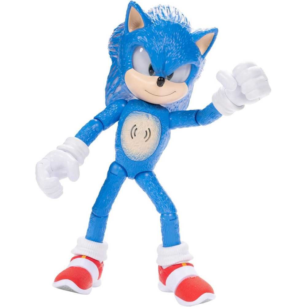 Sonic Figure with 30+ Iconic Phrases, Light-Up Features, and Movie Sounds | TekChoice Electronics