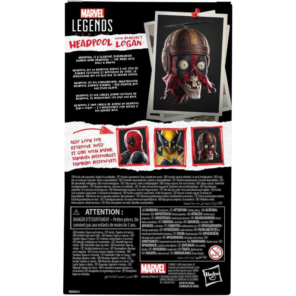 Marvel Legends Series Headpool, Logan, Deadpool & Wolverine 6-Inch Action Figure | TekChoice Electronics