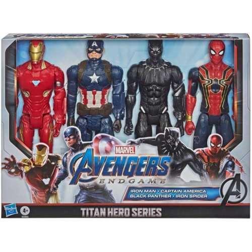 Marvel Avengers Titan Heroes: Captain America, Iron Spider, Black Panther, and Iron Man Action Figures | TekChoice Electronics