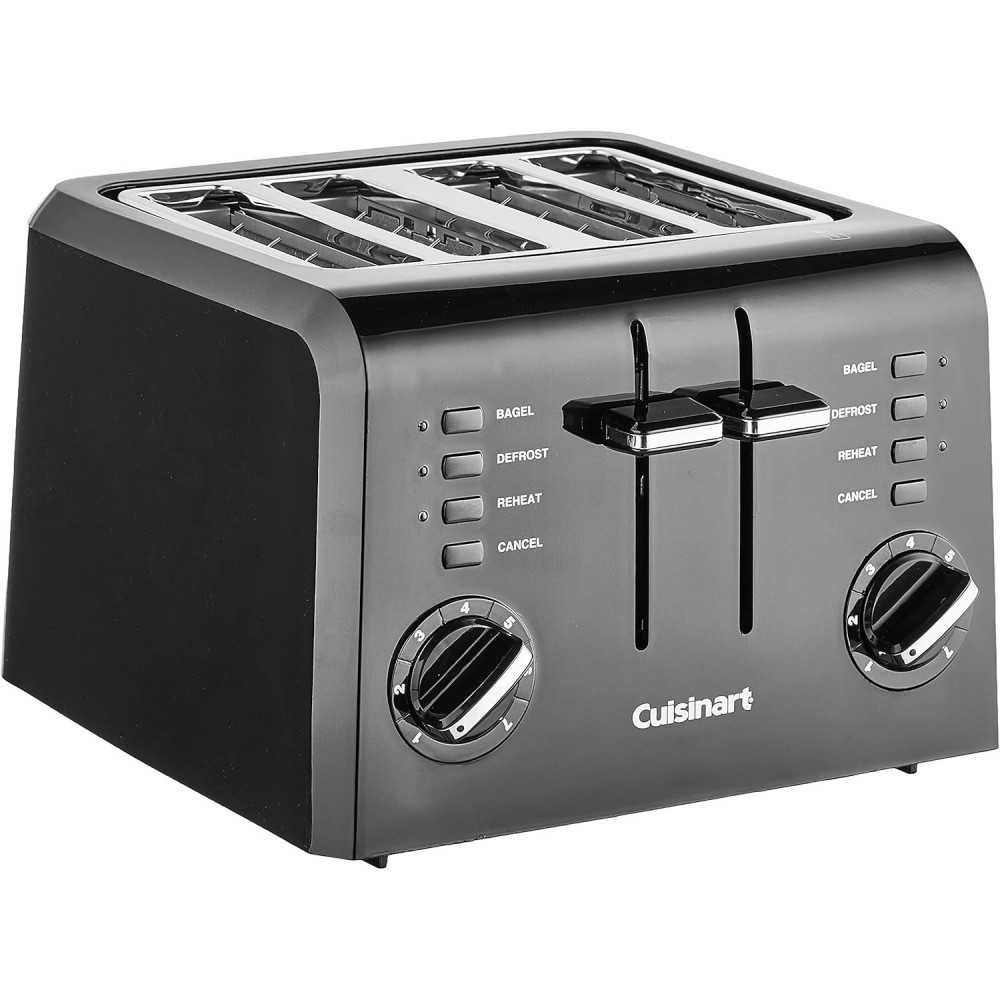 Retro Stainless Steel 4 Slice Toaster for Waffles, Bagels, and More | TekChoice Electronics