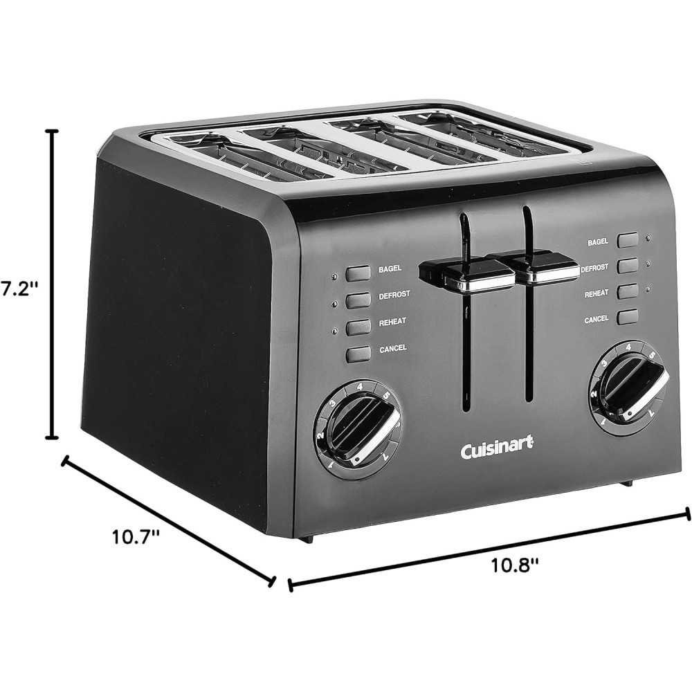 Cuisinart CPT-142BK 4-Slice Compact Plastic Toaster | TekChoice Electronics