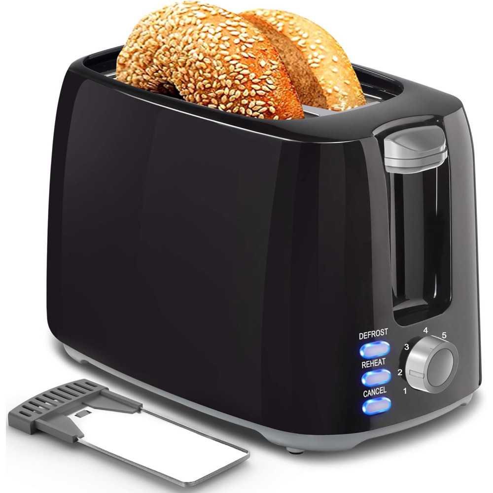 2 Slice Toaster with 7 Shade Settings and Removable Crumb Tray - A Compact Choice for Bagels, Bread, and Waffle | TekChoice Electronics