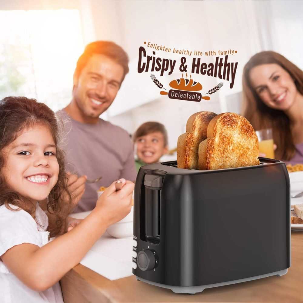 2 Slice Toaster with 7 Shade Settings and Removable Crumb Tray - A Compact Choice for Bagels, Bread, and Waffle | TekChoice Electronics