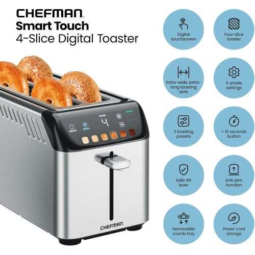 Smart Touch Digital Toaster with 6 Shade Settings | TekChoice Electronics