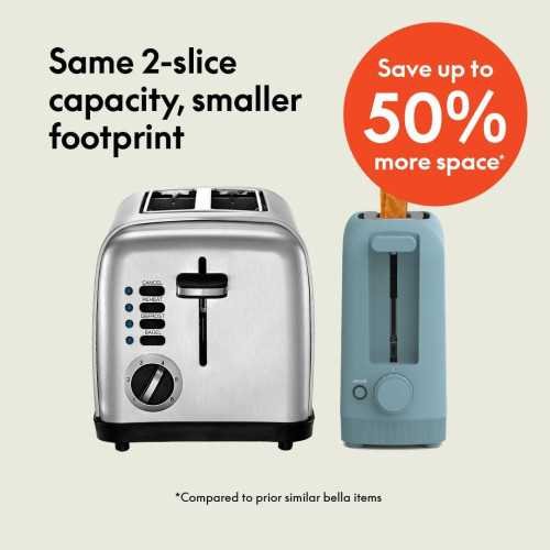 2 Slice Slim Toaster with 6 Setting Shade Control and Convenient Features | TekChoice Electronics