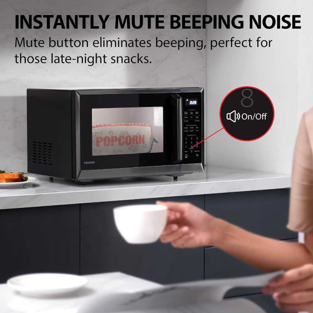 (1.2 Cu Ft) Countertop Microwave Oven Featuring Smart Sensor Technology, ECO Mode, and Mute Function | TekChoice Electronics