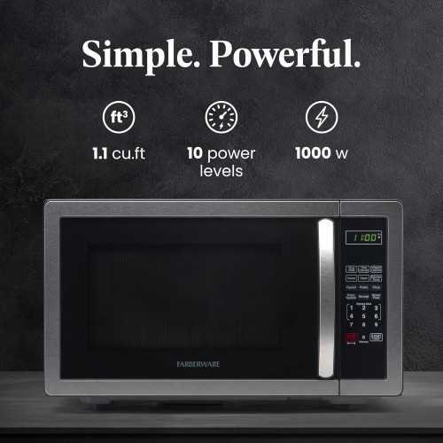 (1.1 Cu Ft) 1000W Countertop Microwave for Small Spaces | TekChoice Electronics