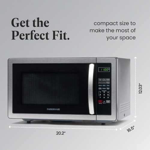 (1.1 Cu Ft) 1000W Countertop Microwave for Small Spaces | TekChoice Electronics