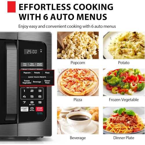 (0.9 Cu Ft) Small Microwave Oven for Apartment Living with 6 Auto Menus and Convenient Features | TekChoice Electronics