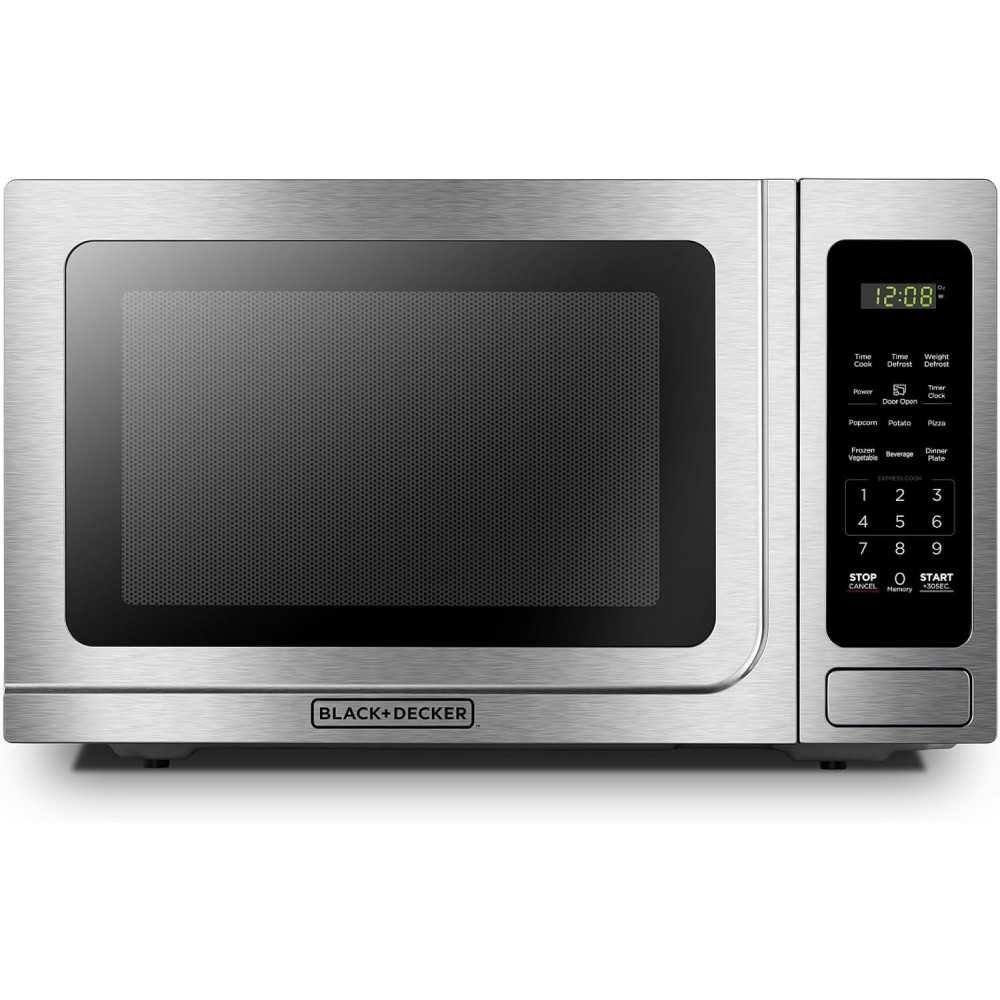 (1.4 Cu. Ft.) BLACK+DECKER Stainless Steel Digital Microwave Oven | TekChoice Electronics