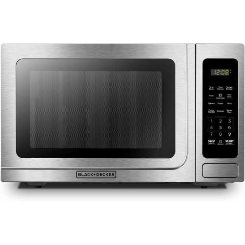 (1.4 Cu. Ft.) BLACK+DECKER Stainless Steel Digital Microwave Oven | TekChoice Electronics