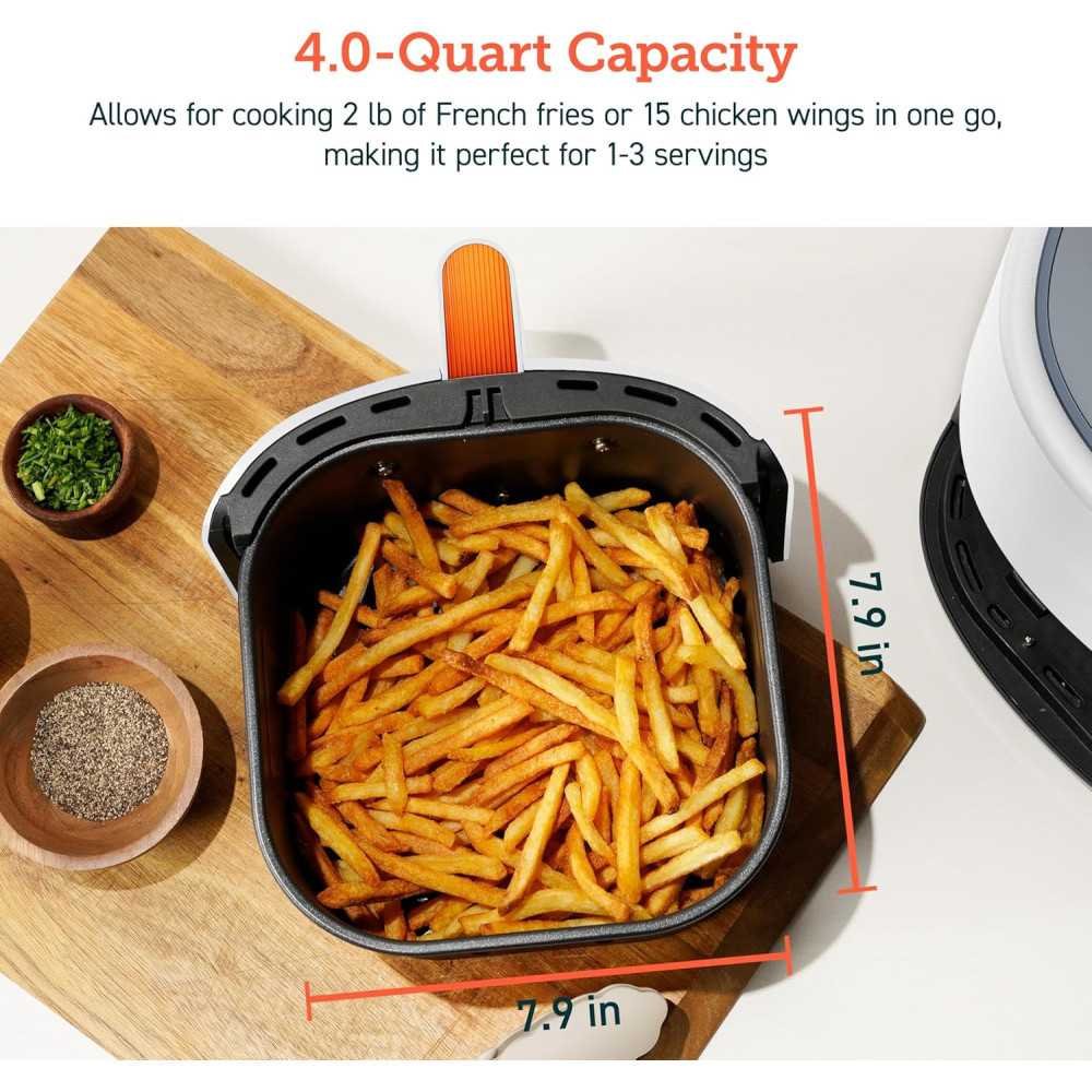 4 QT Air Fryer Healthy Cooking Made Easy with 7 Functions, 150+ Recipes, and Stylish Design | TekChoice Electronics