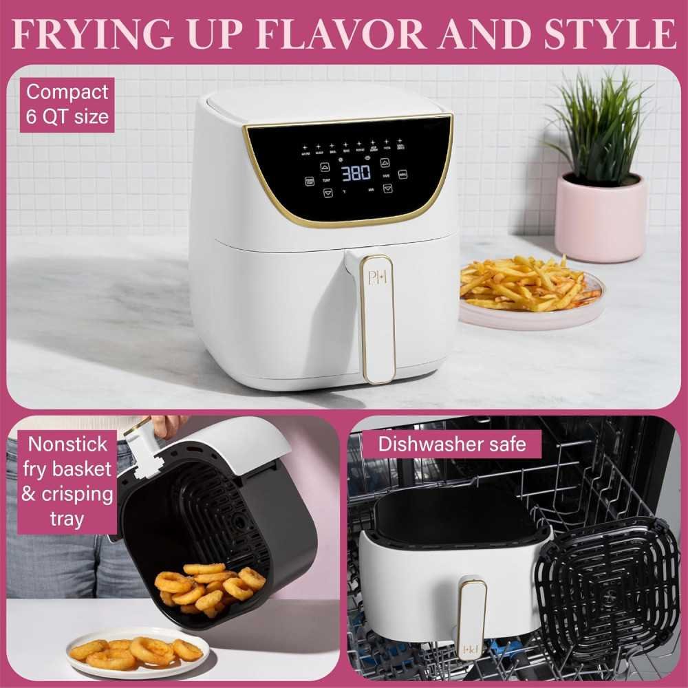 6 QT Air Fryer Touchscreen Display, 8 Functions, and Easy Cleanup | TekChoice Electronics