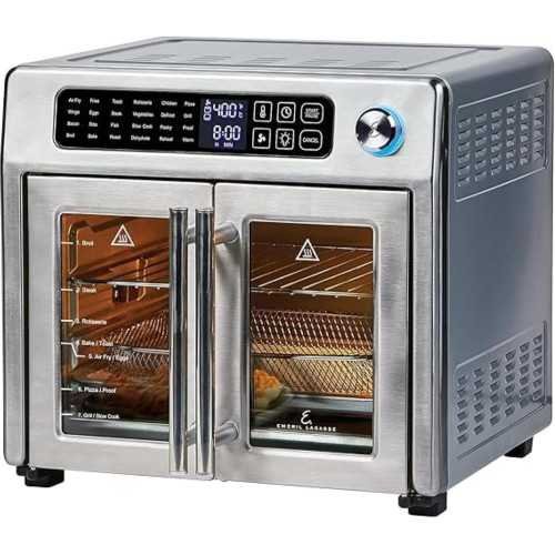 26 QT Extra Large Air Fryer and Convection Toaster Oven with Elegant French Doors | TekChoice Electronics