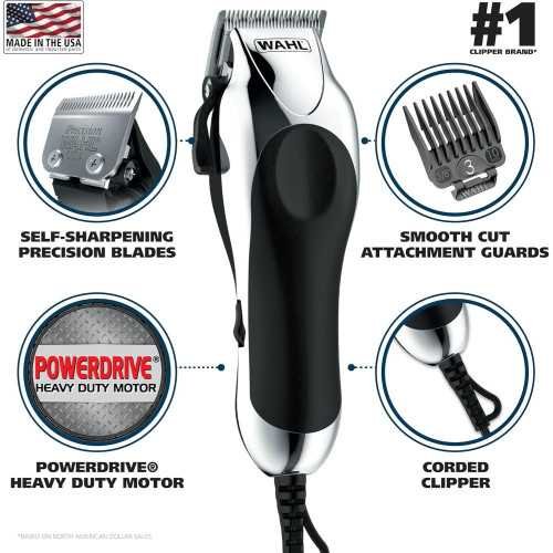 Chrome Pro Corded Clipper Complete Haircutting Kit | TekChoice Electronics