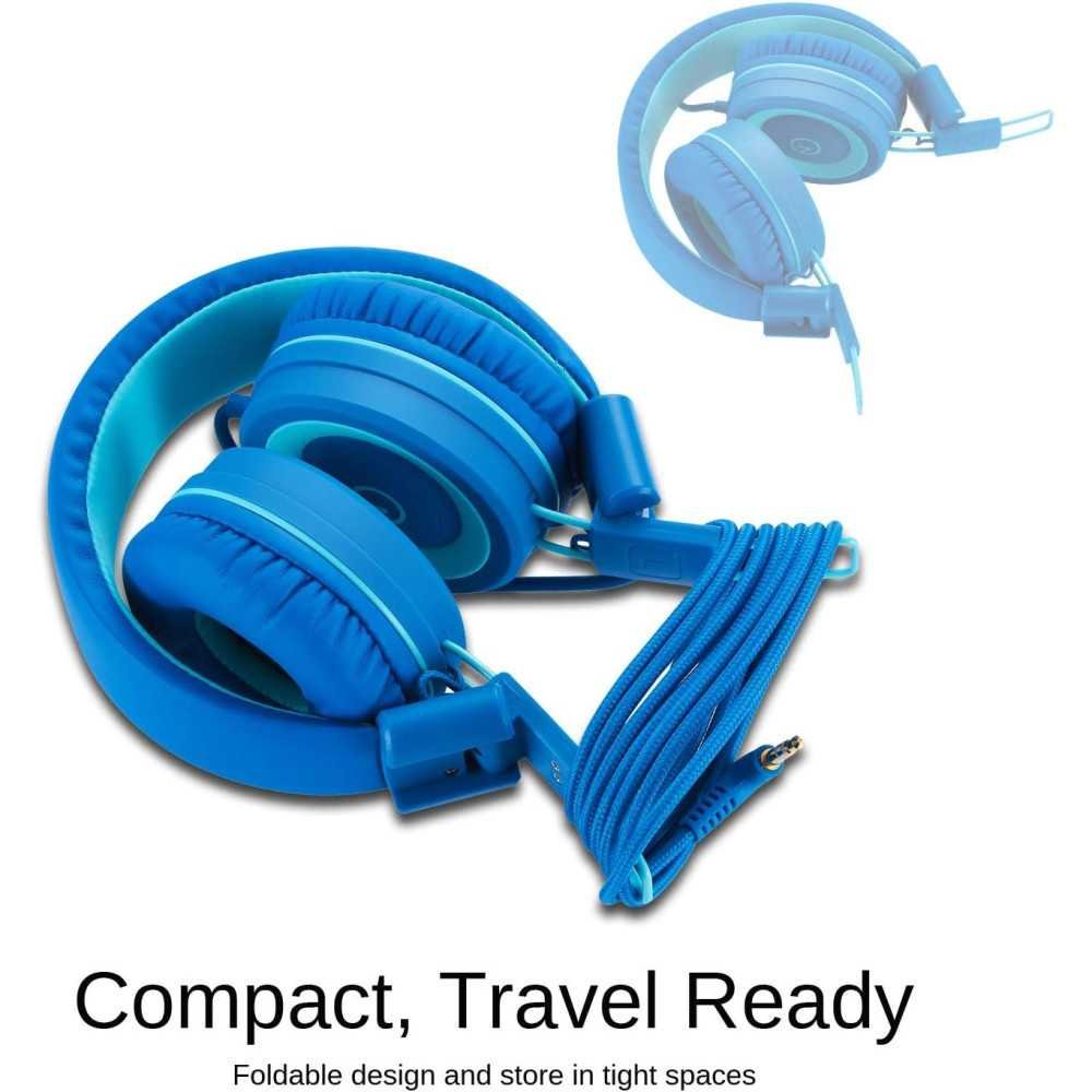 K11 Foldable Tangle-Free Stereo Headset for Kids and Teens | TekChoice Electronics