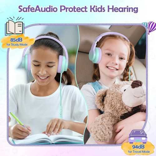 Wired Kids Over Ear w/ Microphone and 85/94dB Volume Limiter | TekChoice Electronics