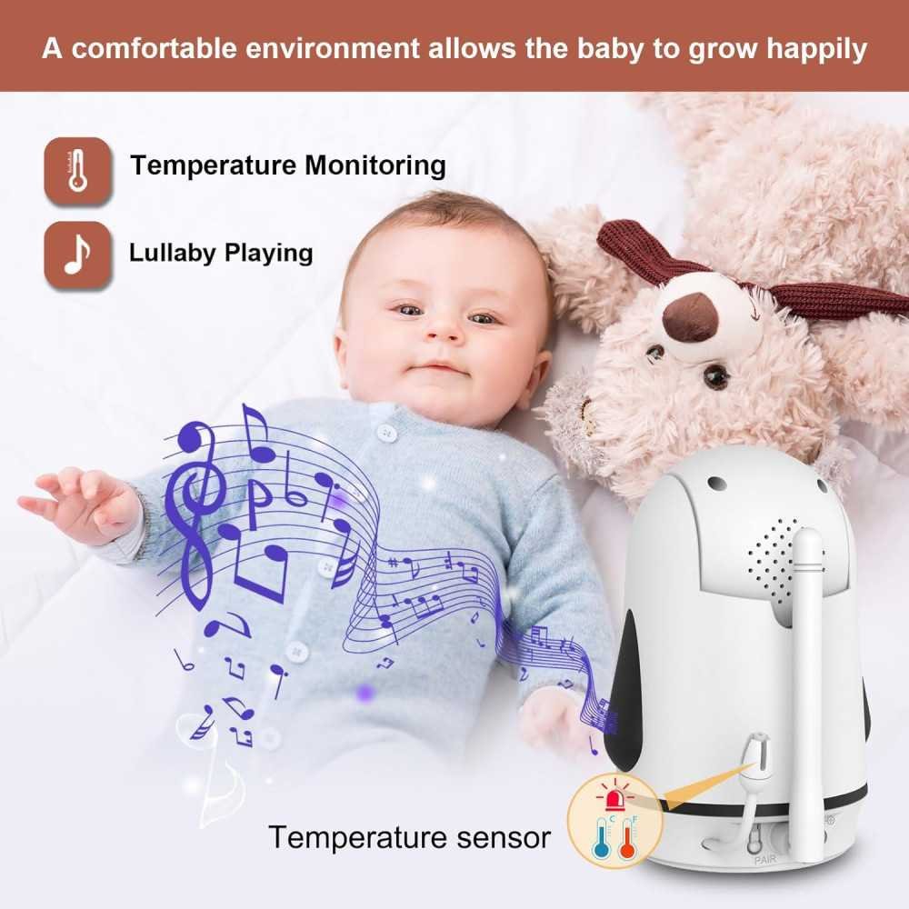 Baby Monitor with Long Battery Life and Remote Pan-Tilt-Zoom Functionality | TekChoice Electronics