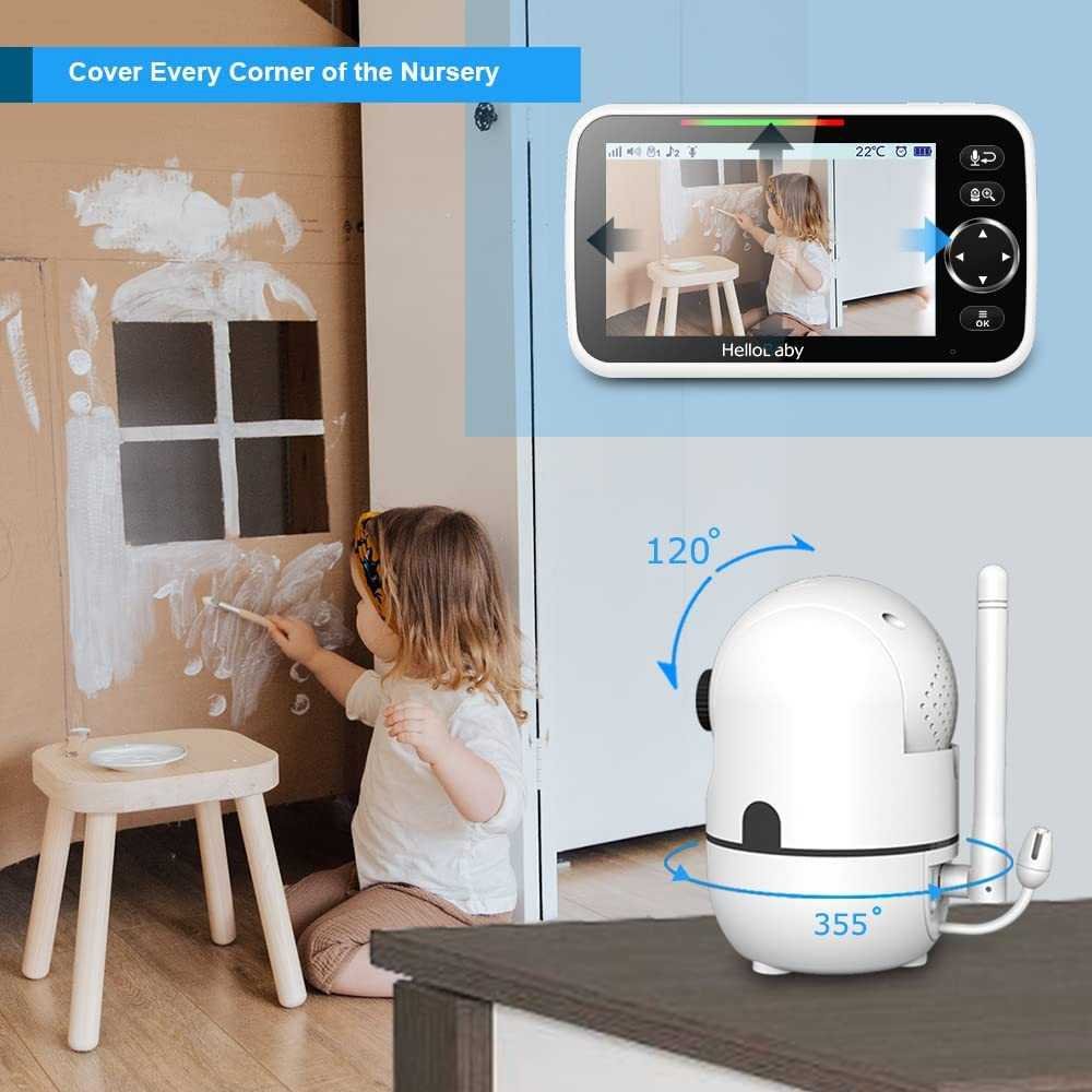 Baby Monitor with Long Battery Life, Remote Control Cameras, and Smart Features for New Parents | TekChoice Electronics