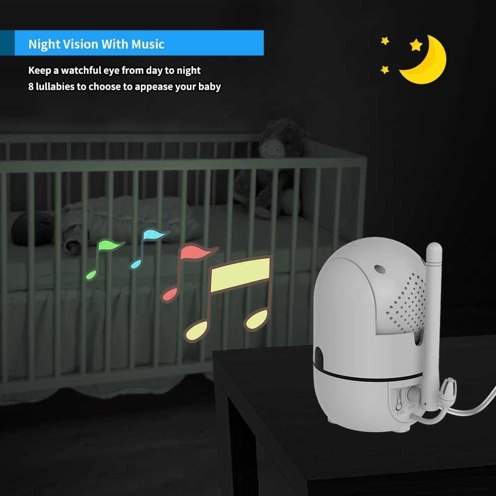 Baby Monitor with Long Battery Life, Remote Control Cameras, and Smart Features for New Parents | TekChoice Electronics