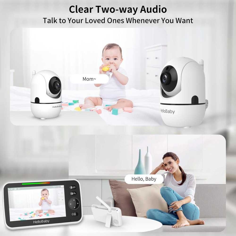 Baby Monitor with Long Battery Life, Remote Control Cameras, and Smart Features for New Parents | TekChoice Electronics