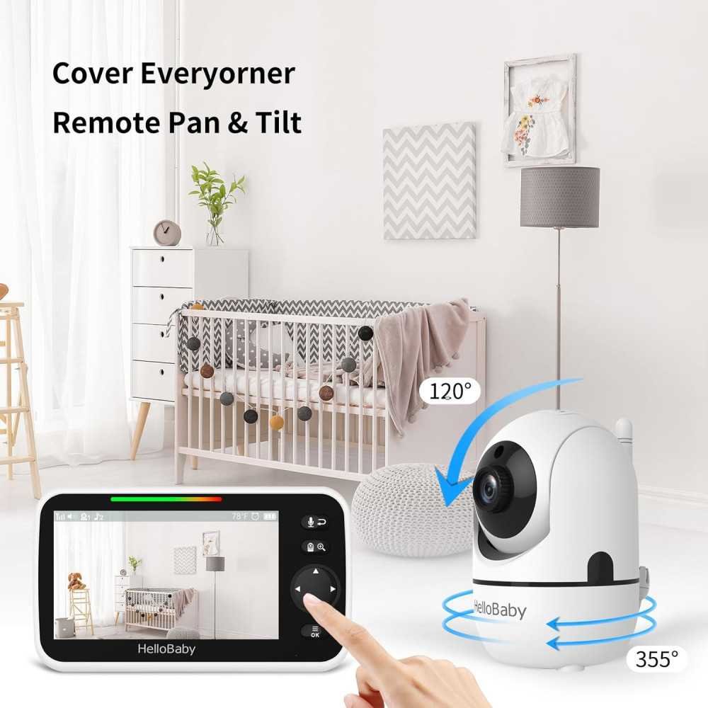 Baby Monitor with Long Battery Life, Remote Control Cameras, and Smart Features for New Parents | TekChoice Electronics