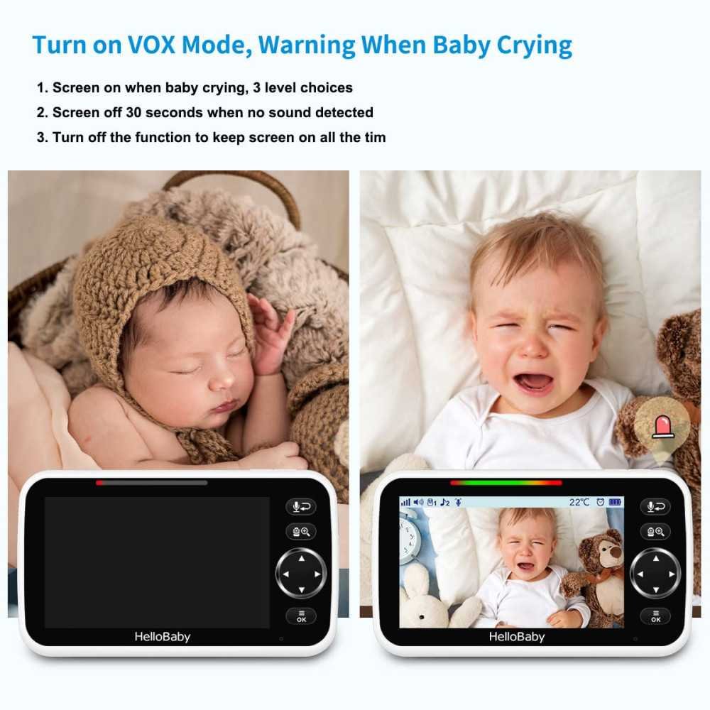 Baby Monitor with Long Battery Life, Remote Control Cameras, and Smart Features for New Parents | TekChoice Electronics