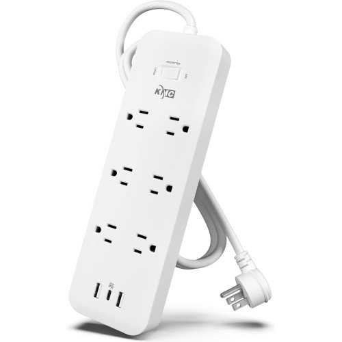 USB-C PD Surge Protector Power Strip: Safeguard Your Devices with 6 Outlets and Rapid Charging Technology | TekChoice Electronics