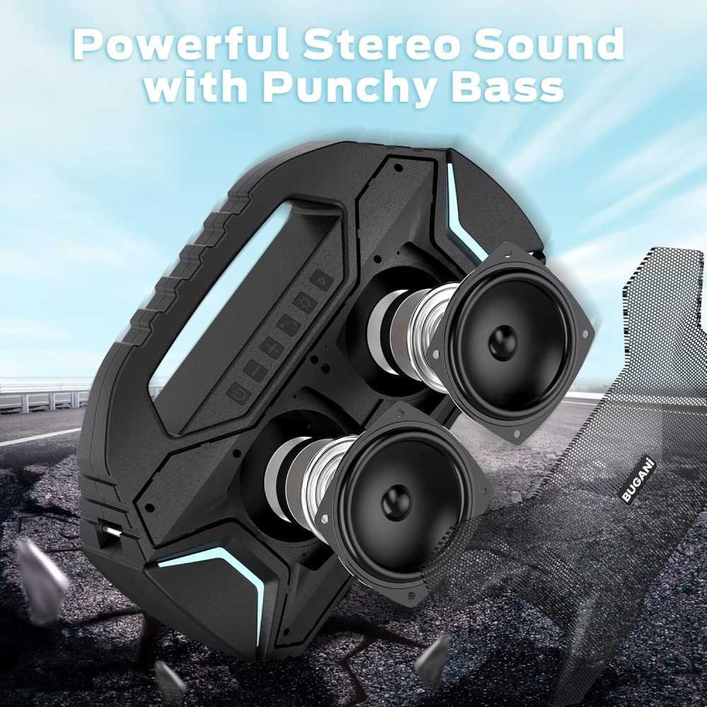 60W Dual Pairing Bluetooth Speaker with True Wireless Stereo Sound and 30 Hours of Playtime. | TekChoice Electronics