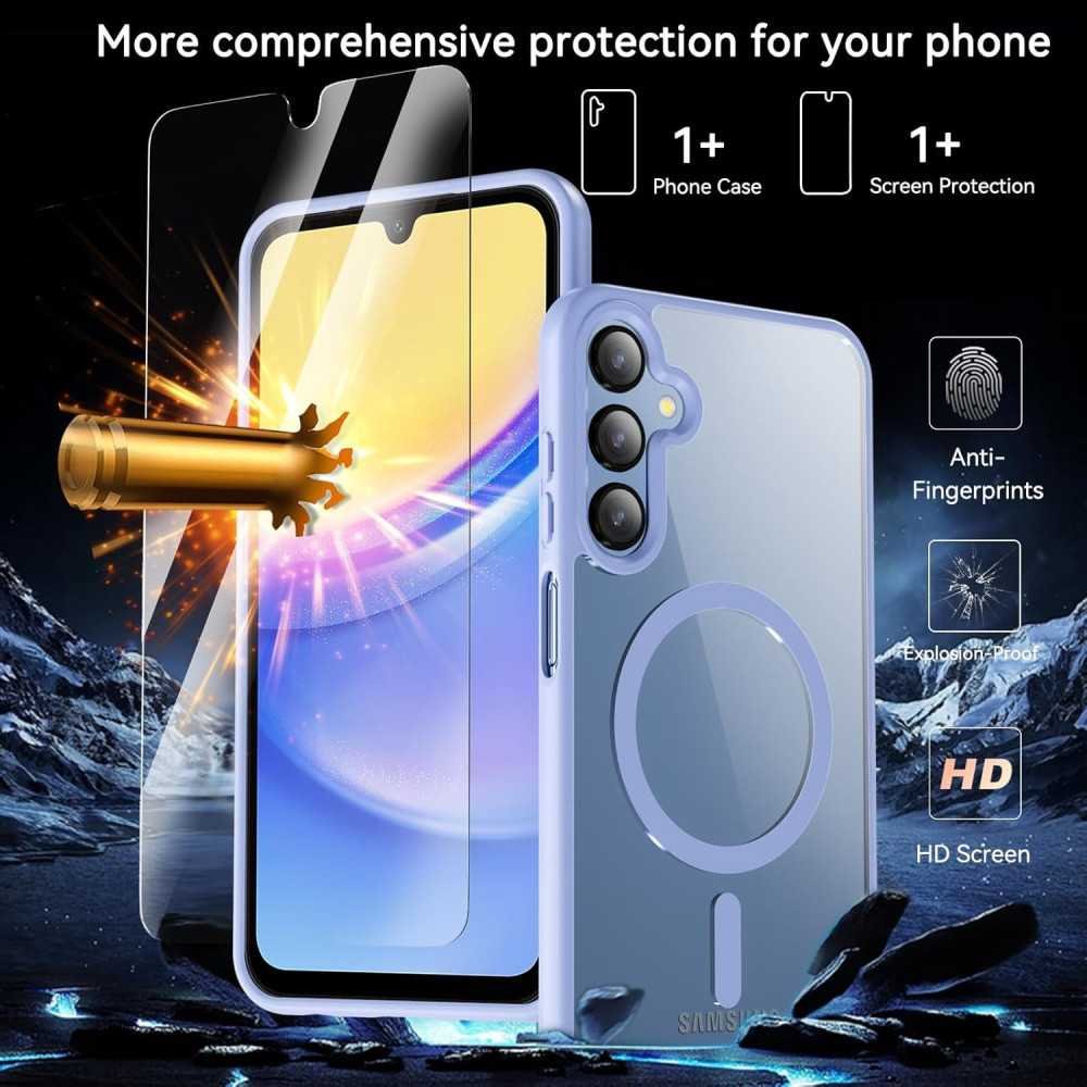 Magnetic Samsung Galaxy A15/16 5G Case with Tempered Glass Screen Protector | TekChoice Electronics