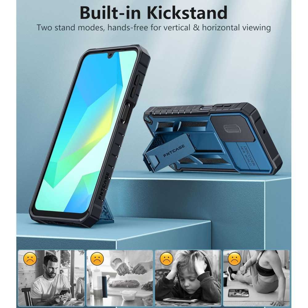 Military Grade Drop Proof Case for Samsung Galaxy A16-5G with Kickstand and Slide Feature | TekChoice Electronics