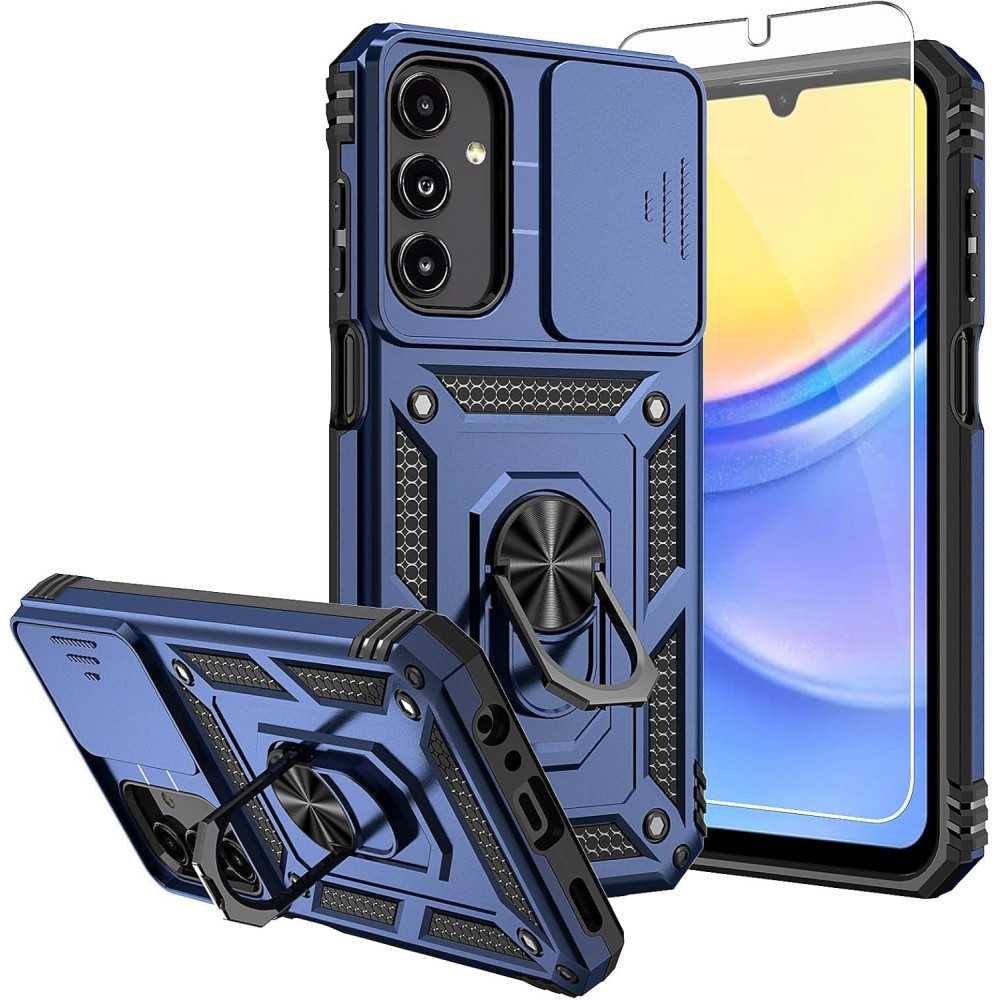 Military Grade Samsung Galaxy A15 5G Case with Screen Protectors and Magnetic Kickstand | TekChoice Electronics