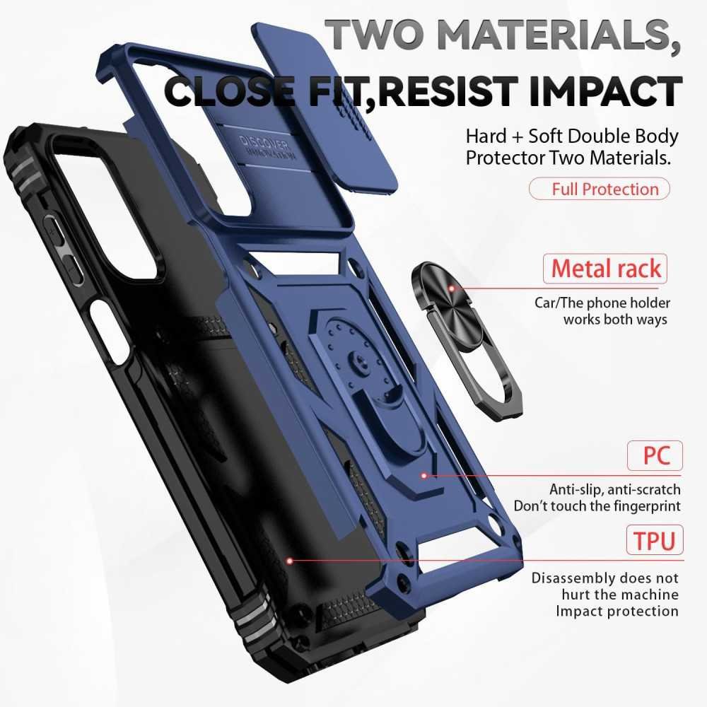 Military Grade Samsung Galaxy A15 5G Case with Screen Protectors and Magnetic Kickstand | TekChoice Electronics