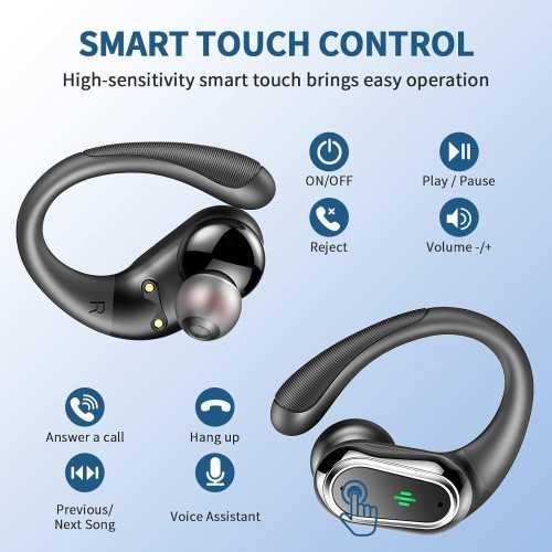 (2024) Bluetooth 5.4 Headphones w/ Dual LED Display and ENC Noise Cancelling Mic | TekChoice Electronics