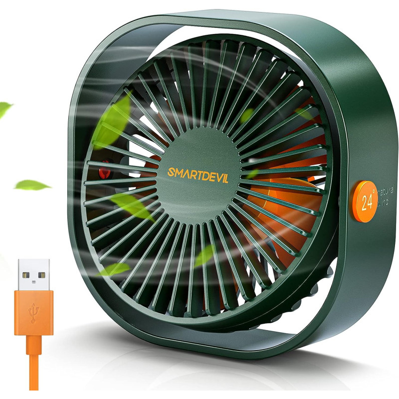 SmartDevil USB Desk Fan - Small Personal Portable Cooling Fan