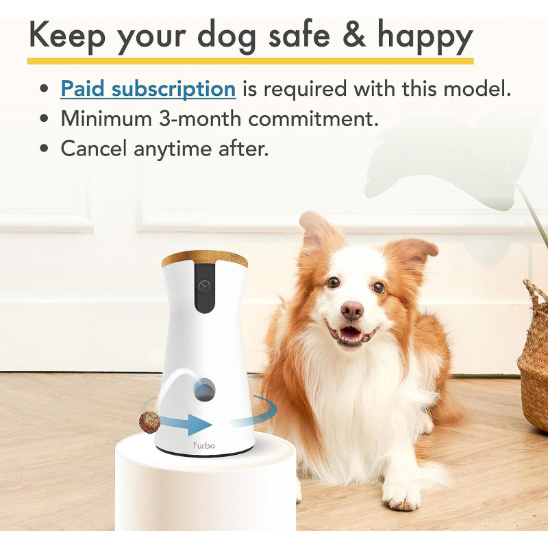 Furbo 360° Dog Camera with Subscription (Premium Safety Package, 2023)