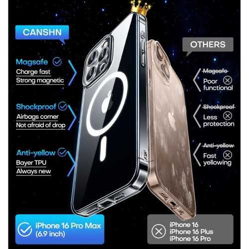 Magnetic iPhone 15 / 16 Pro Max Case with Full Camera Protection and Magsafe Compatibility | TekChoice Electronics