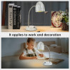 Simple Designs Home E26 LED Eye-Caring Desk Lamp with Basic Metal and Flexible Gooseneck Hose