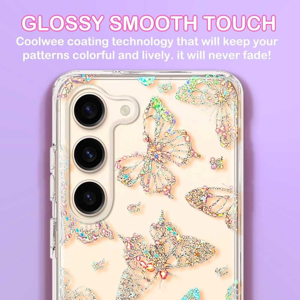 Protection and Style with Clear Glitter S23 Case | TekChoice Electronics