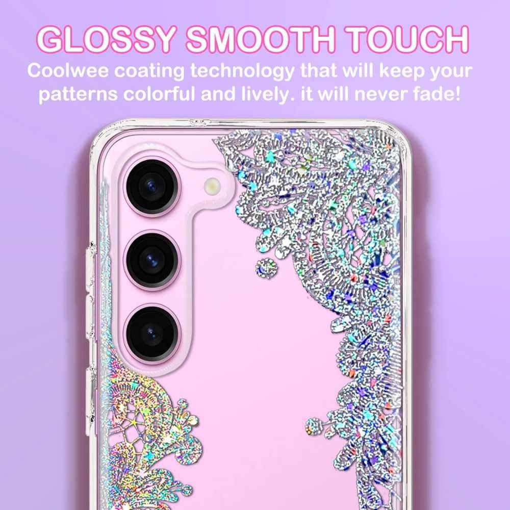 Protection and Style with Clear Glitter S23 Case | TekChoice Electronics