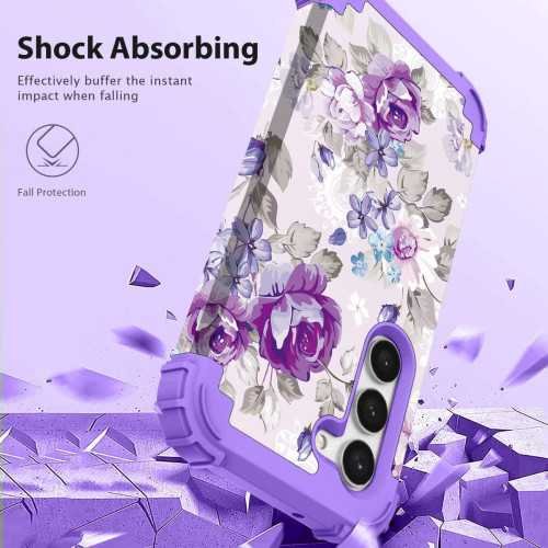 Flowers Hybrid Case for Samsung Galaxy S24 5G | TekChoice Electronics