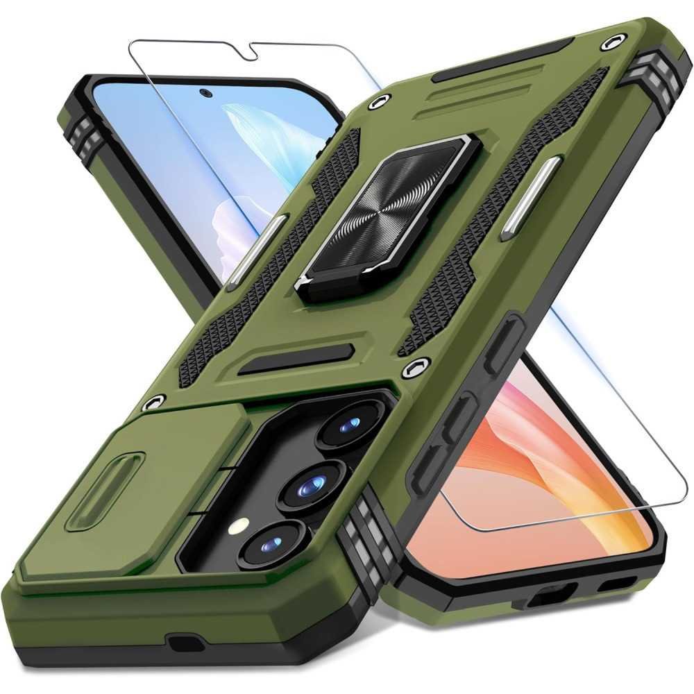 Samsung Galaxy S24 Case with Slide Camera Cover and Rotated Ring Kickstand | TekChoice Electronics