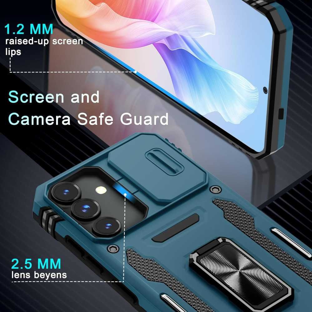 Samsung Galaxy S24 Case with Slide Camera Cover and Rotated Ring Kickstand | TekChoice Electronics