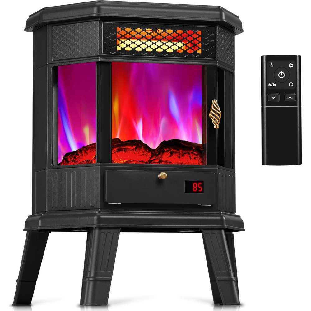 22 inch Electric Fireplace Stove featuring RealSmart Technology and 3D Flame Effect | TekChoice Electronics 22 inch Electric Fireplace Stove featuring RealSmart Technology and 3D Flame Effect | TekChoice Electronics