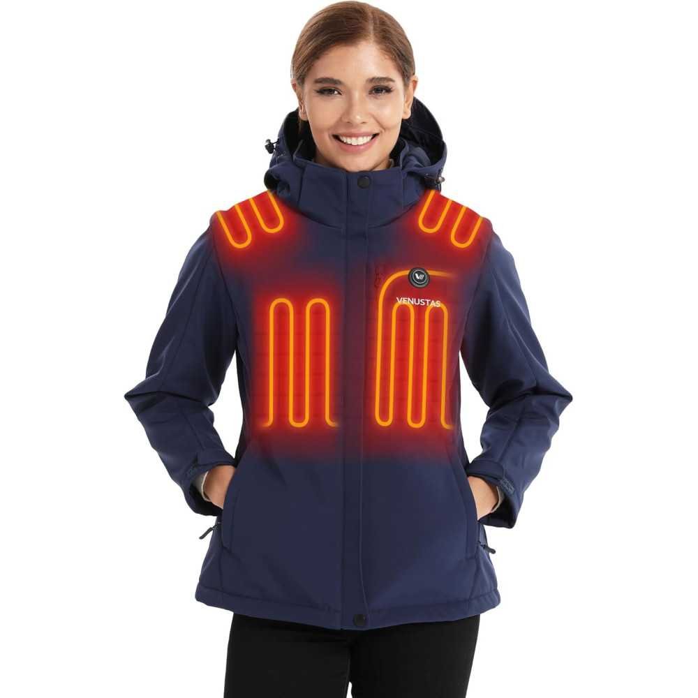 Slim Fit Heated Jacket with Windproof Insulation and Detachable Hood | TekChoice Electronics