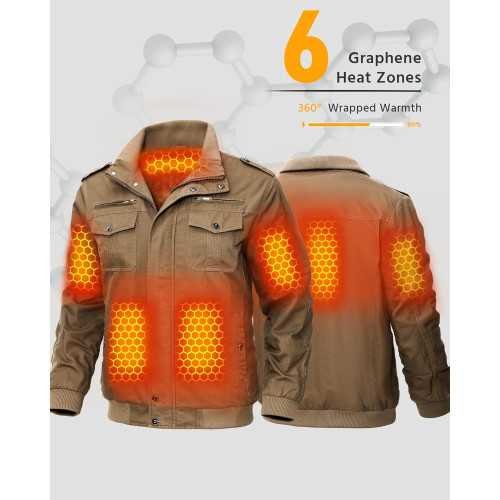 Men's Heated Jacket with Graphene Technology and Fast Charging | TekChoice Electronics