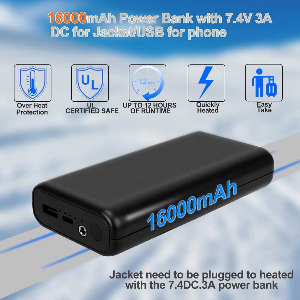 16000mAh Electric Heated Jacket for Fashion-Forward Women | TekChoice Electronics
