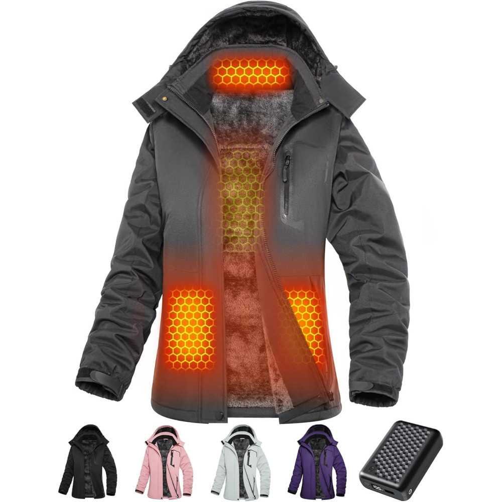 Graphene Heated Jacket for Women with Fur Lining and Long-Lasting Battery Power | TekChoice Electronics Graphene Heated Jacket for Women with Fur Lining and Long-Lasting Battery Power | TekChoice Electronics